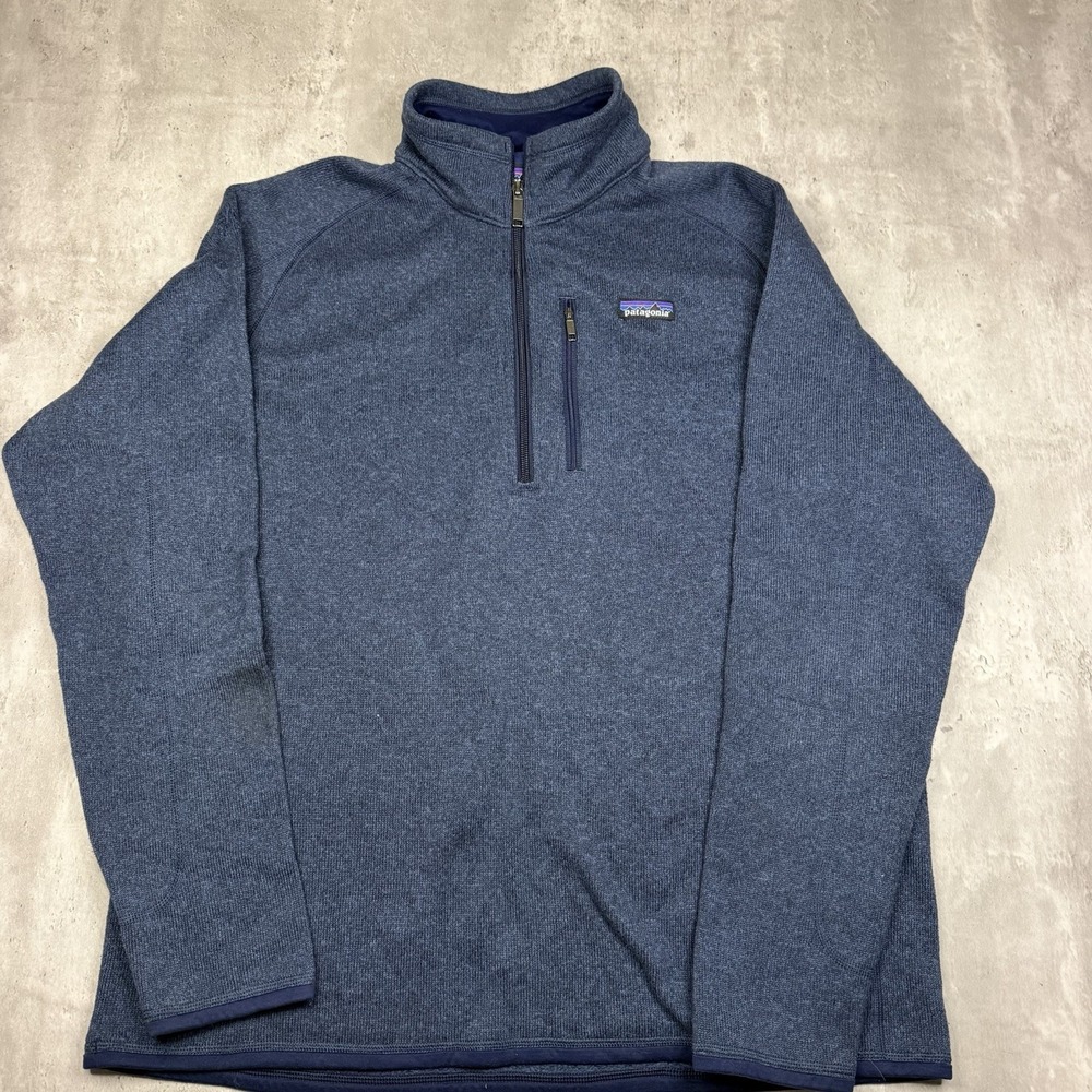 Patagonia Quarter Zip Better Sweater Fleece Jacket Mens Sz XL Navy Blue